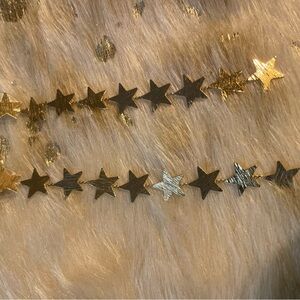 Gold and Silver Star Earrings